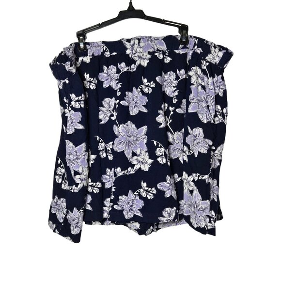 Ellos Womens Floral Print Faux Wrap Pull On Skort Plus Size 28 Summer Boho Curvy - Picture 1 of 10